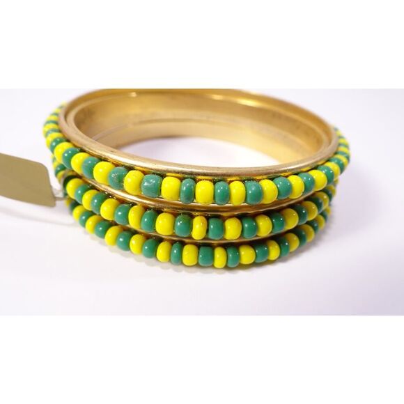 Neiman Marcus Lee Angel Women's Bead Stackable Bangle Bracelet Set 3 NWT 158 - Picture 2 of 13